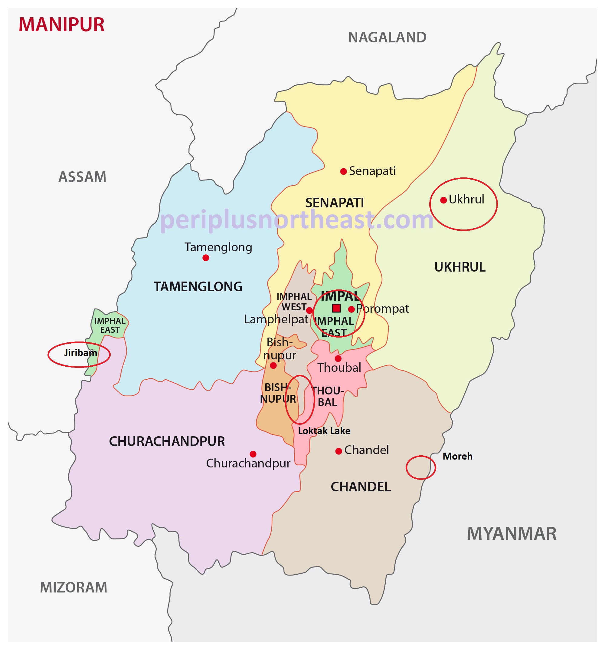 manipur tourist map