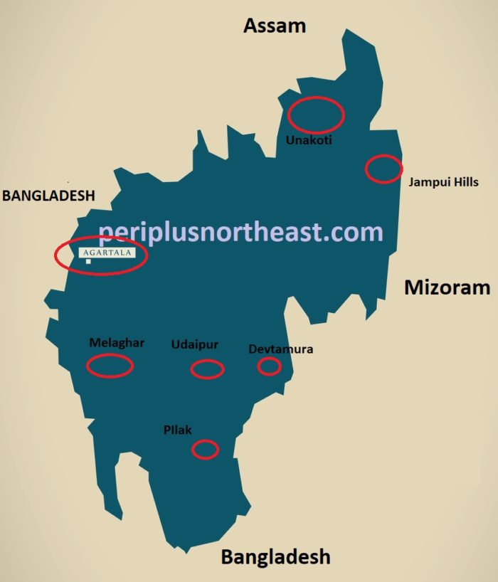Tripura Tourist Map